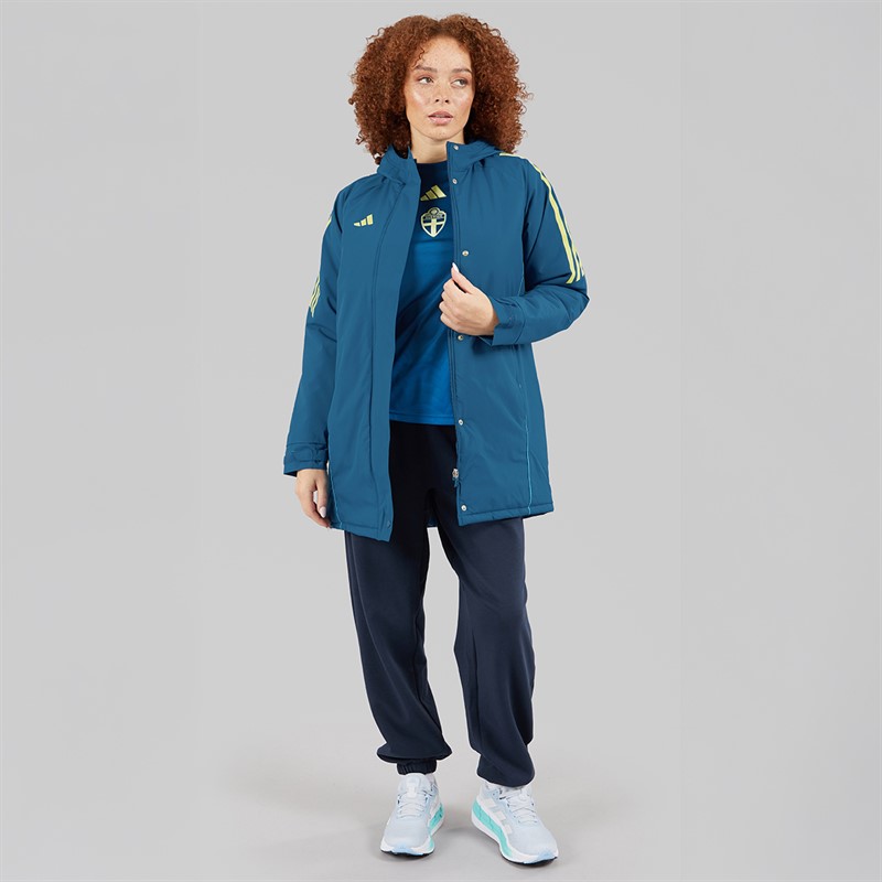 adidas Womens Tiro 24 Stadium Parka Jacket Legend Marine