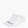 adidas Mens Thin And Light Three Pack No Show Socks White/Black