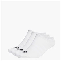 adidas Mens Thin And Light Three Pack No Show Socks White/Black