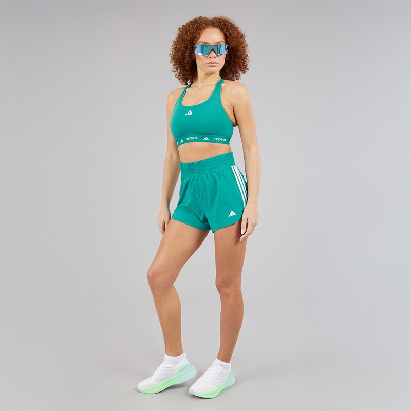 adidas Womens Techfit Medium Support Sports Bra Pure Teal
