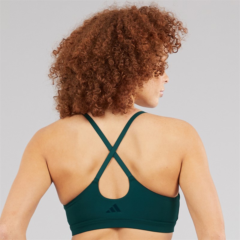 adidas Womens All Me Light Support Sports Bra Aurora Ivy