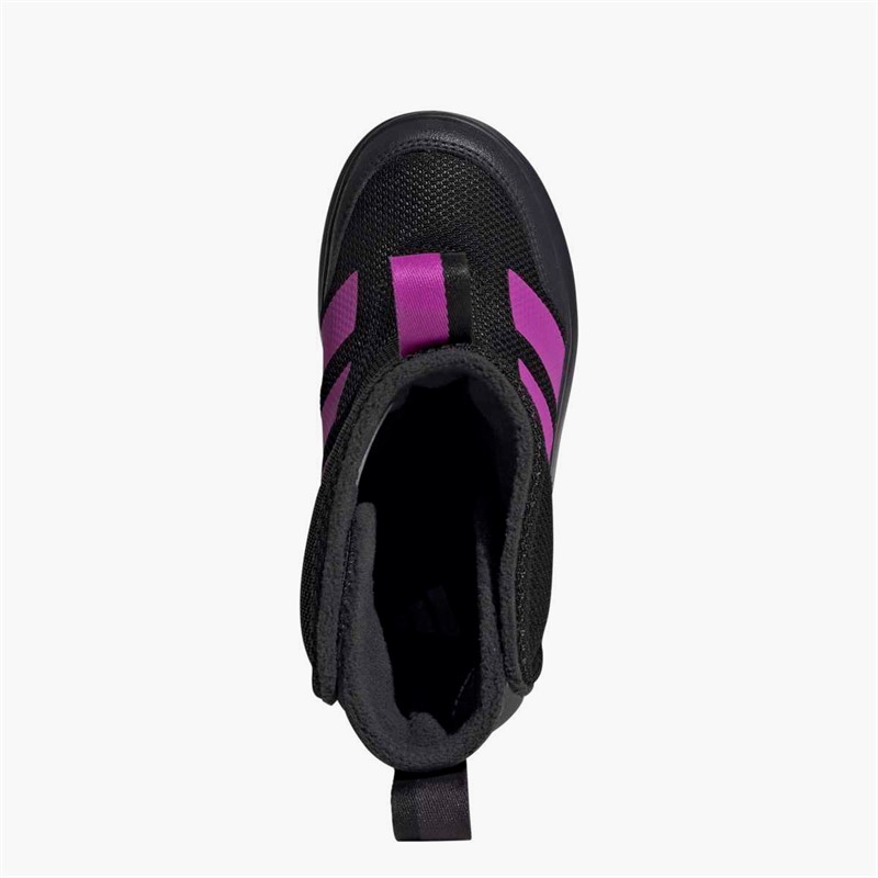 adidas Kids Winterplay Hi Boots Core Black/Purple Burst/Impact Orange