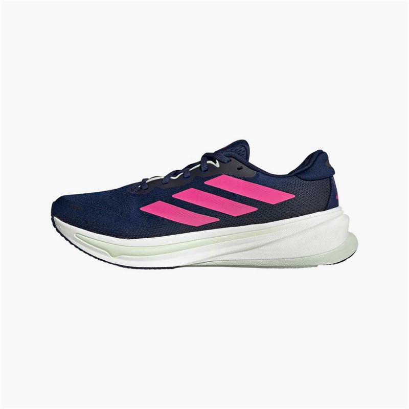 adidas Mens Supernova Rise 2 Neutral Running Shoes Dark Blue/Shock Pink/Linen Green