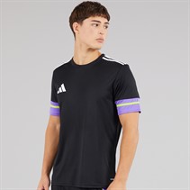 adidas Mens Squadra 25 T-Shirt Black/Purple Rush/Semi Solar Slime