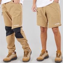 adidas Mens Terrex Utilitas Zip Off Hiking Pants Cardboard