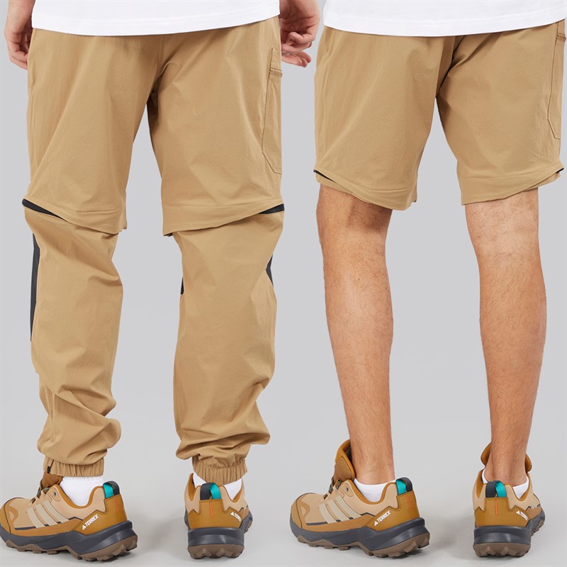 adidas Mens Terrex Utilitas Zip Off Hiking Pants Cardboard