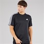 adidas Mens Train Essentials 3-Stripes Training T-Shirt Black/White