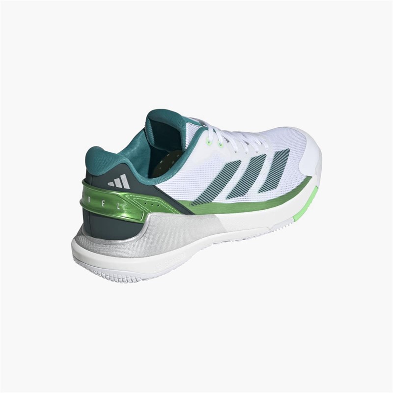 adidas Mens Crazyquick Lightstrike Padel Shoes Cloud White/Aurora Ivy/Llime Burst Cloud White/Aurora Ivy/Lime Burst