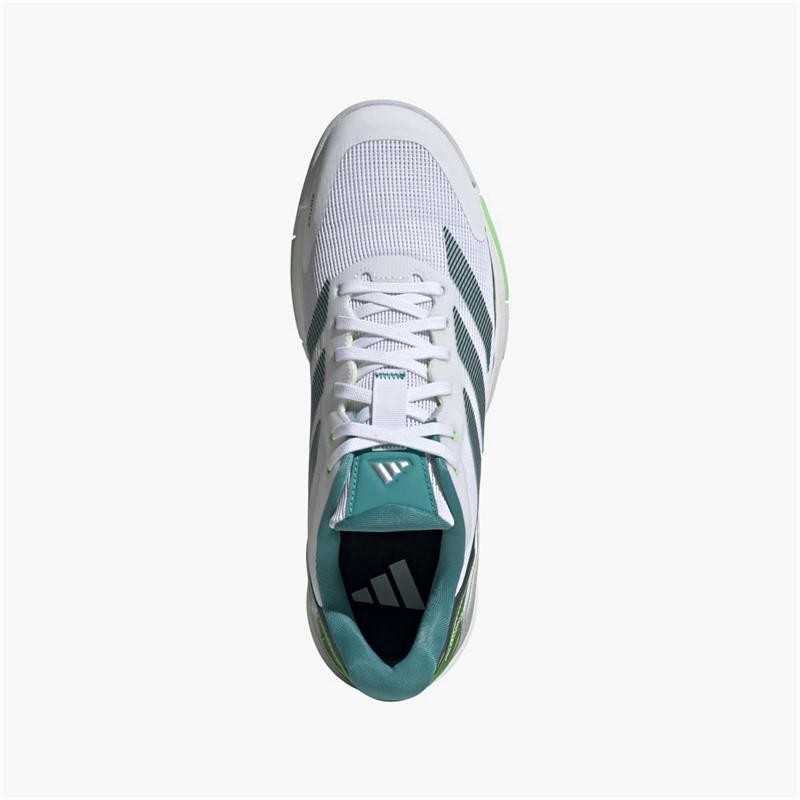 adidas Mens Crazyquick Lightstrike Padel Shoes Cloud White/Aurora Ivy/Llime Burst Cloud White/Aurora Ivy/Lime Burst