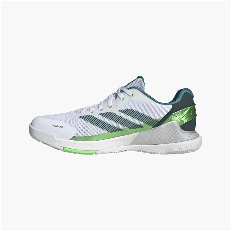 adidas Mens Crazyquick Lightstrike Padel Shoes Cloud White/Aurora Ivy/Llime Burst Cloud White/Aurora Ivy/Lime Burst