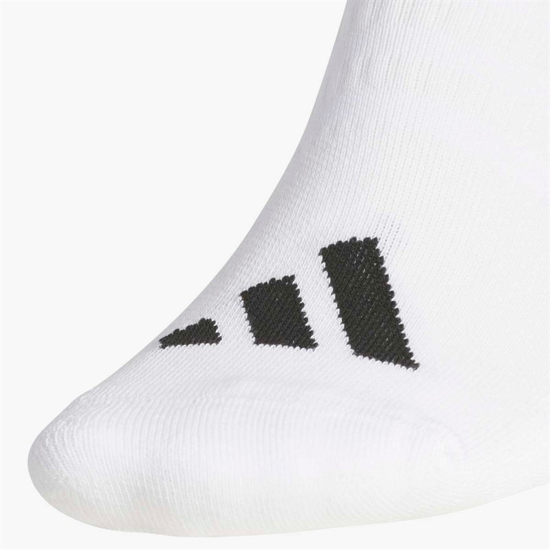 adidas Mens Golf Three Pack No Show Socks White/Grey Heather/Black