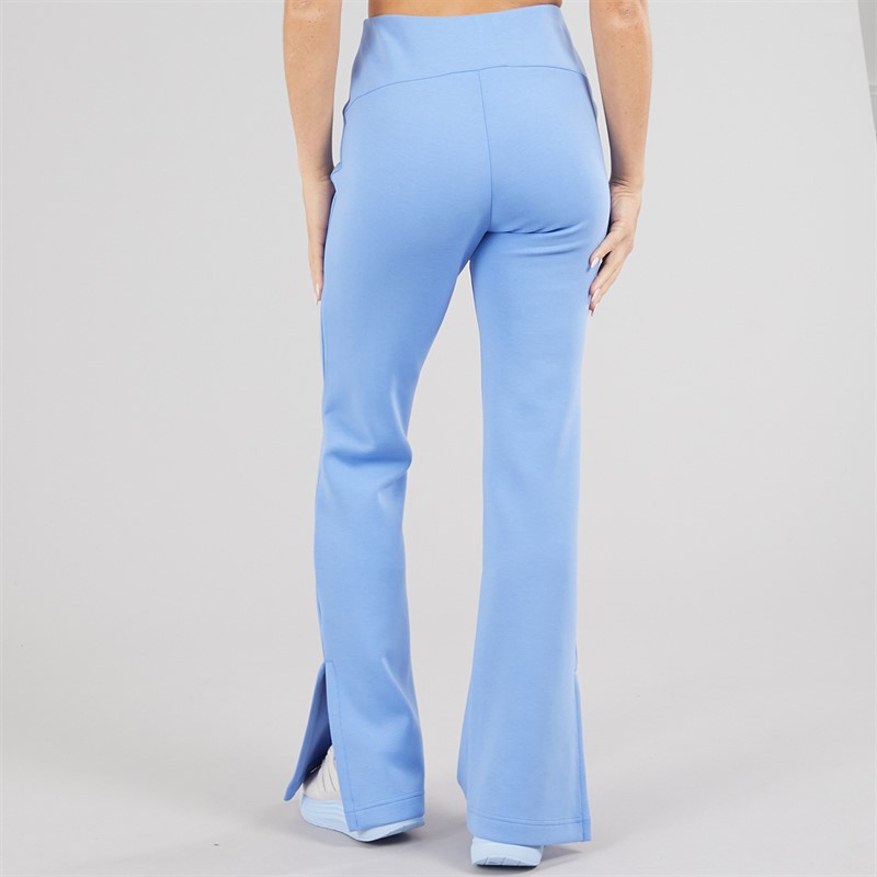 adidas Womens Soft Lux Flared Track Pants Blue Fusion
