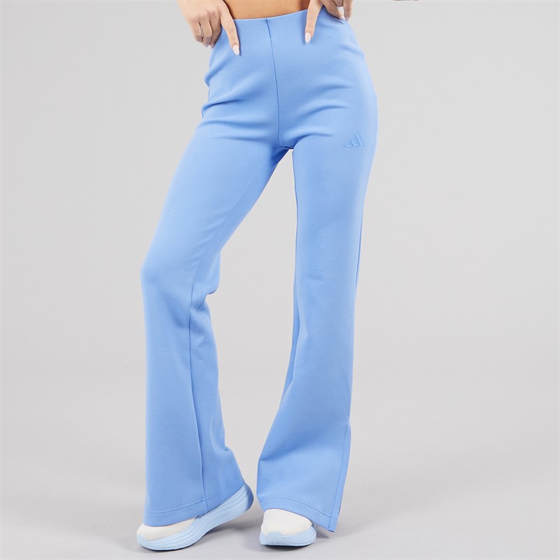 adidas Womens Soft Lux Flared Track Pants Blue Fusion
