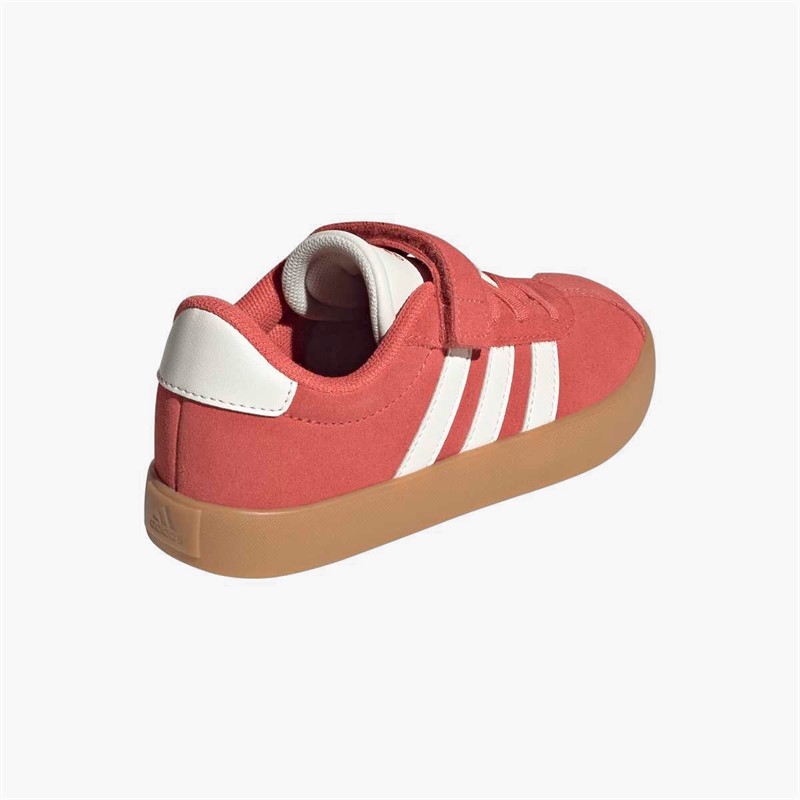 adidas Kids VL Court 3.0 Velcro Trainers Preloved Scarlet/Core White/Bright Red