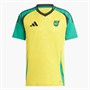 adidas Mens JFF Jamaica 2024 Home Jersey Hazy Yellow