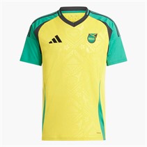 adidas Mens JFF Jamaica 2024 Home Jersey Hazy Yellow