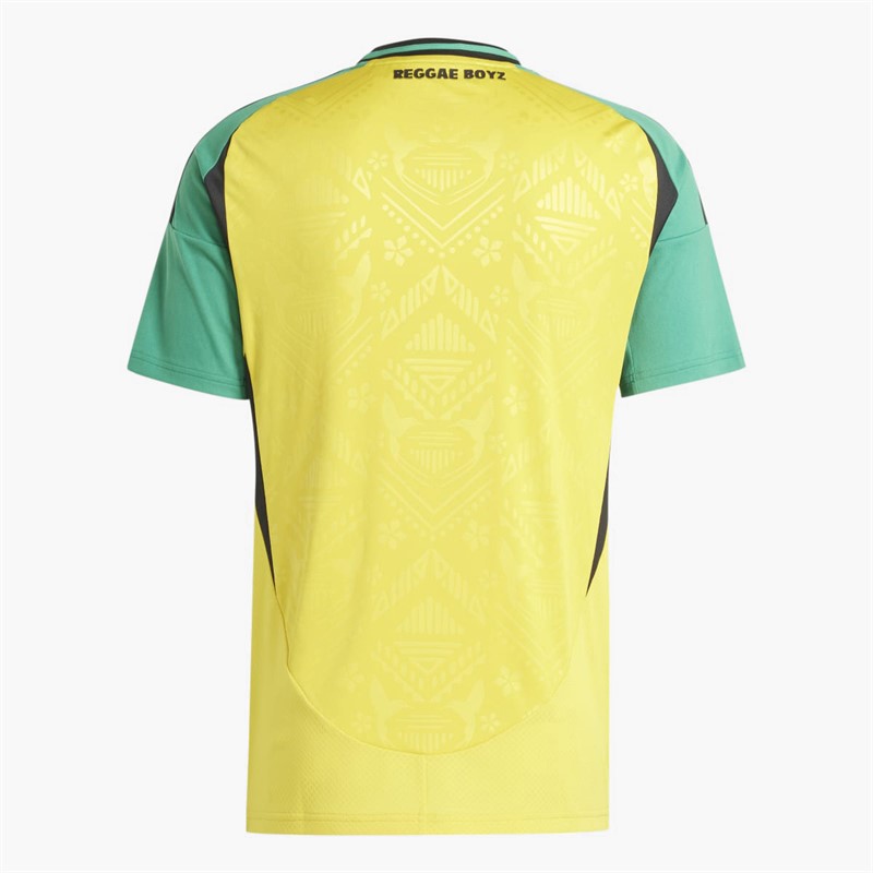 adidas Mens JFF Jamaica 2024 Home Jersey Hazy Yellow