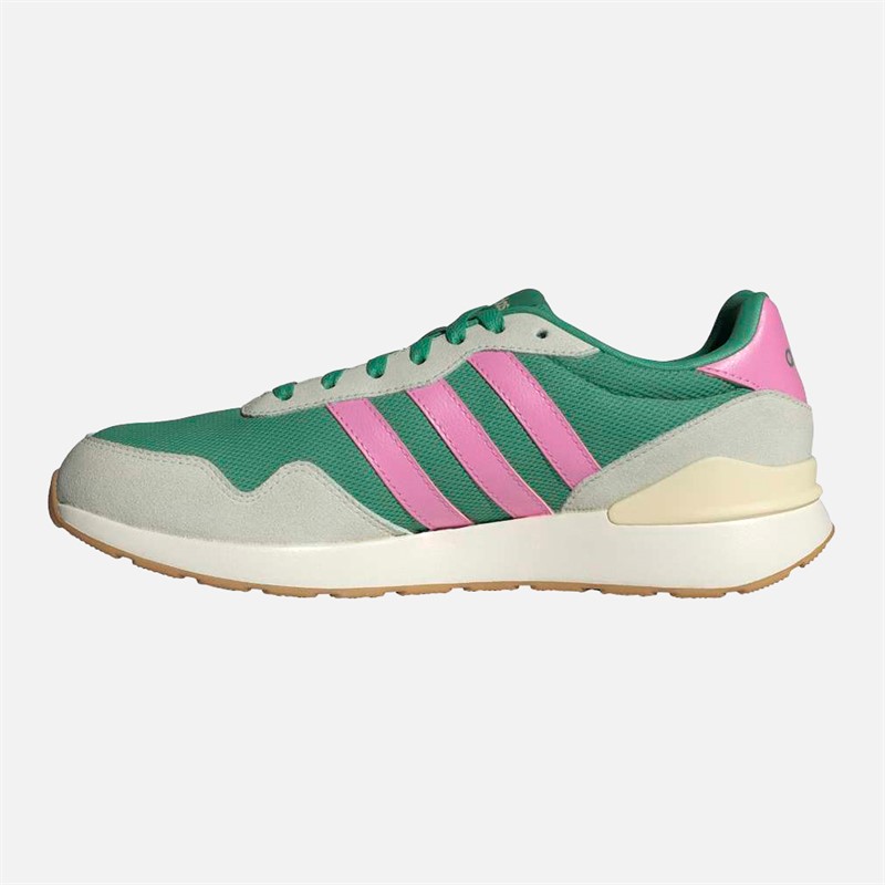 adidas Womens Run 60s 4.0 Trainers Semi Court Green/Bliss Pink/Warm Vanilla
