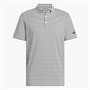 adidas Mens Ultimate 365 Striped Golf Polo Shirt White/Grey