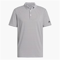 adidas Mens Ultimate 365 Striped Golf Polo Shirt White/Grey