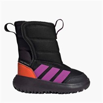 adidas Infant Winterplay Hi Boots Core Black/Purple Blast/Impact Orange