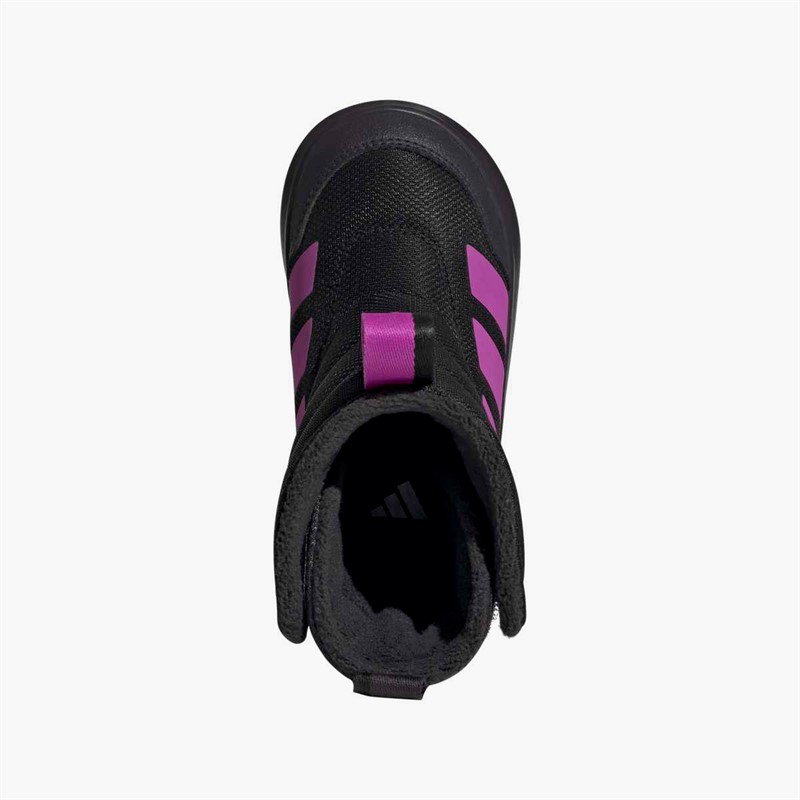 adidas Infant Winterplay Hi Boots Core Black/Purple Blast/Impact Orange