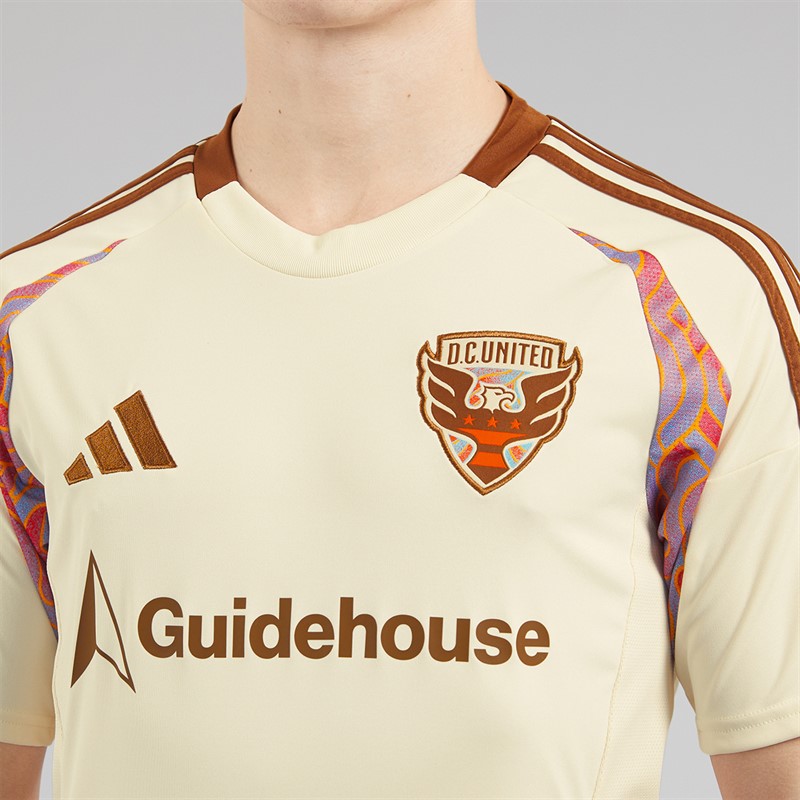 adidas Mens DCU DC United SC 25/26 Away Jersey Ecru Tint