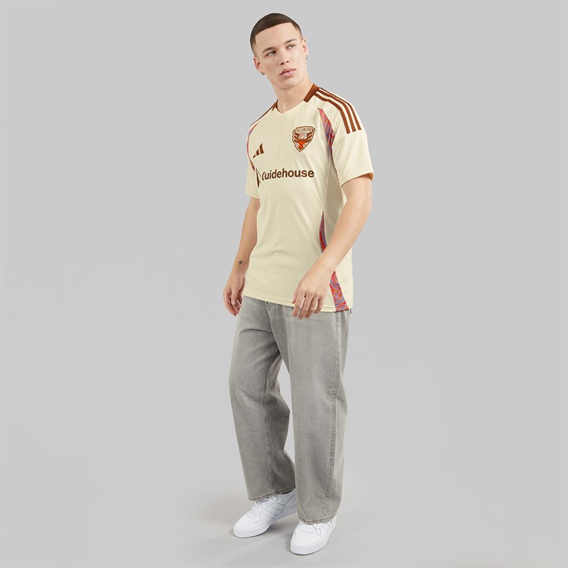 adidas Mens DCU DC United SC 25/26 Away Jersey Ecru Tint