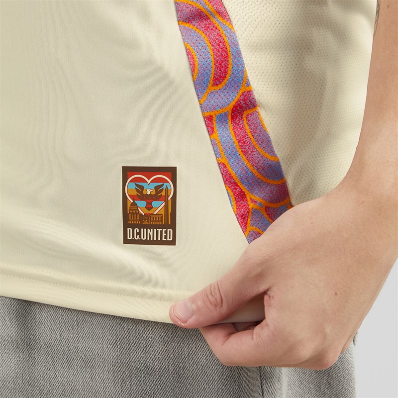 adidas Mens DCU DC United SC 25/26 Away Jersey Ecru Tint