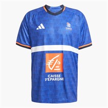 adidas Mens FFHB France Handball 25/26 Home Replica Jersey Semi Lucid Blue