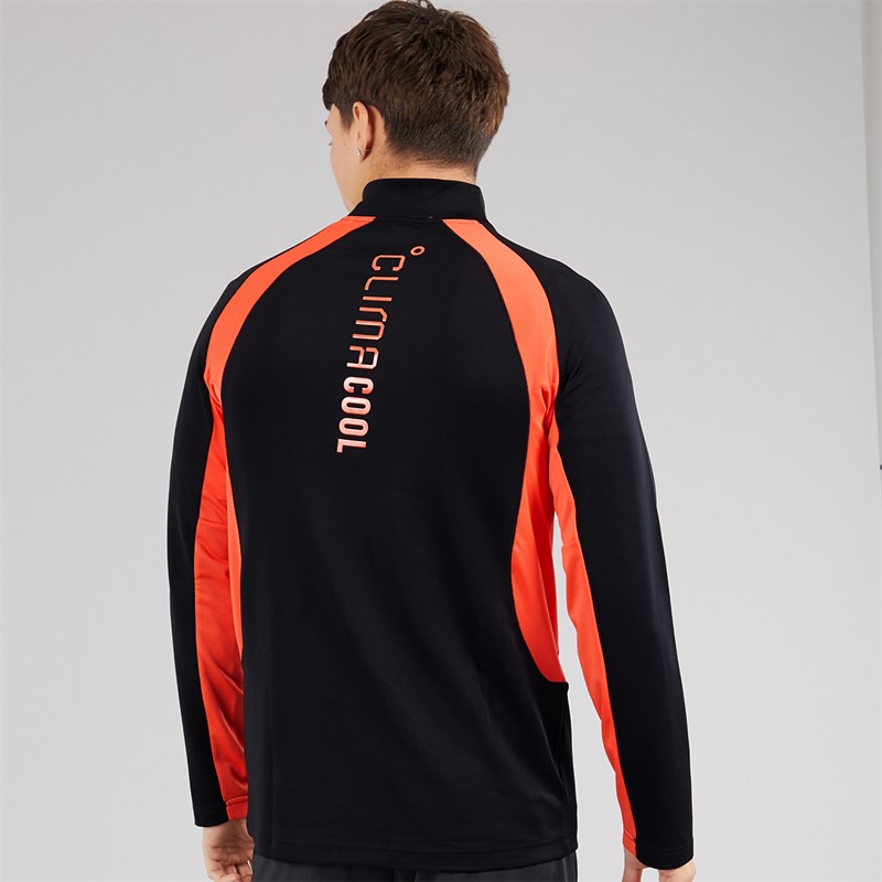 adidas Mens Tech Apparel 1/4 Zip Training Top Black/Easy Coral