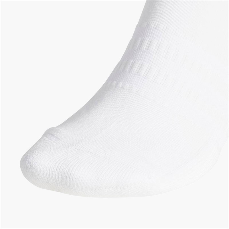 adidas Mens Golf 3-Stripes Half Crew Socks White