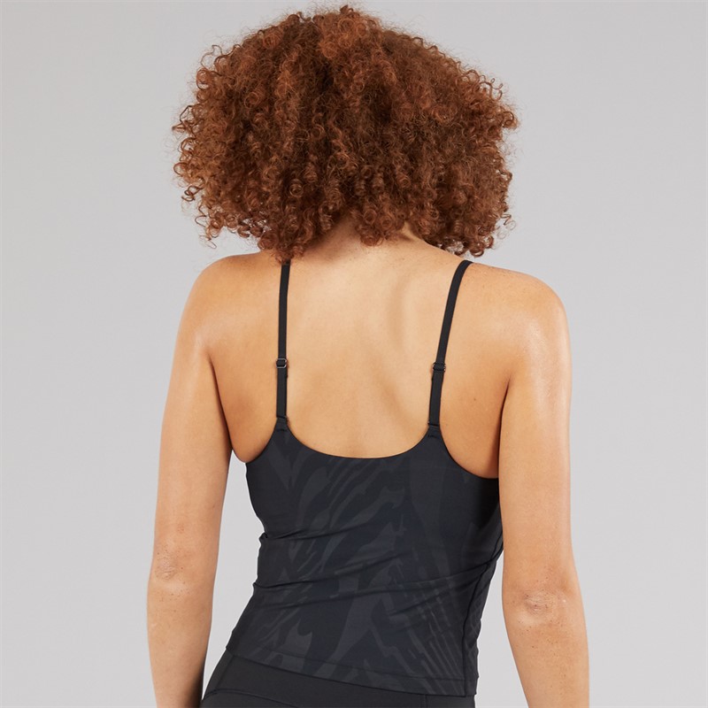 adidas Womens Optime All Over Print Tank Top Black