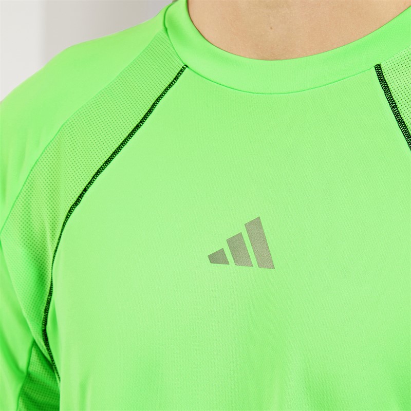 adidas Mens Tech Apparel Climacool T-Shirt Lime Burst