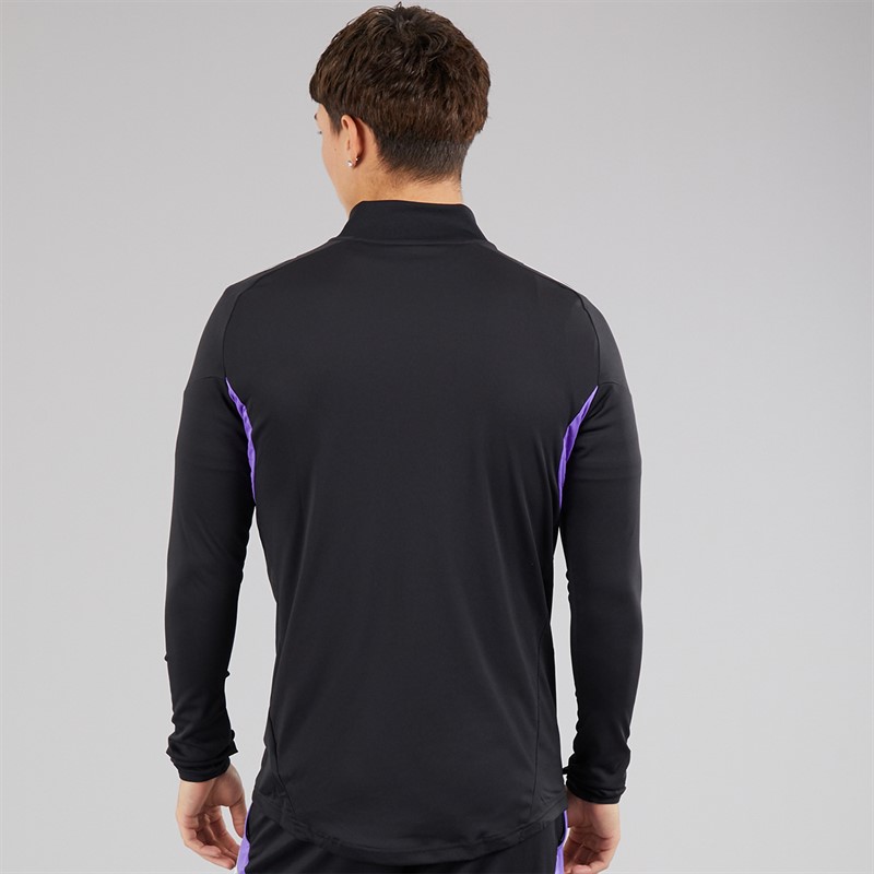 adidas Mens Tiro 25 Competition 1/4 Zip Training Top Black/Purple Rush