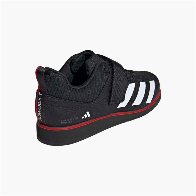 adidas Mens Powerlift 5 Weight Lifting Training Shoes Core Black/Cloud White/Pure Ruby
