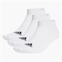 adidas Mens Thin And Light Three Pack Low Cut Socks White/Black