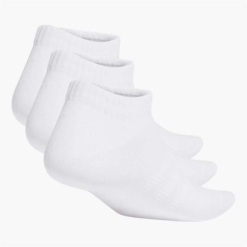 adidas Mens Thin And Light Three Pack Low Cut Socks White/Black