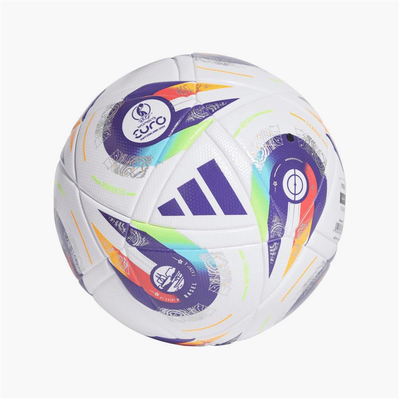 adidas Euro 25 League Match Football (Fifa Quality Certified) White/Multicolor/Lucid Lemon