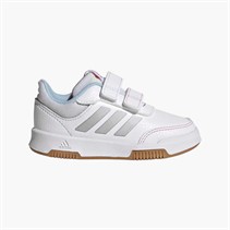 adidas Infant Tensaur Hook And Loop Velcro Trainers Cloud White/Silver Metallic/Bliss Pink