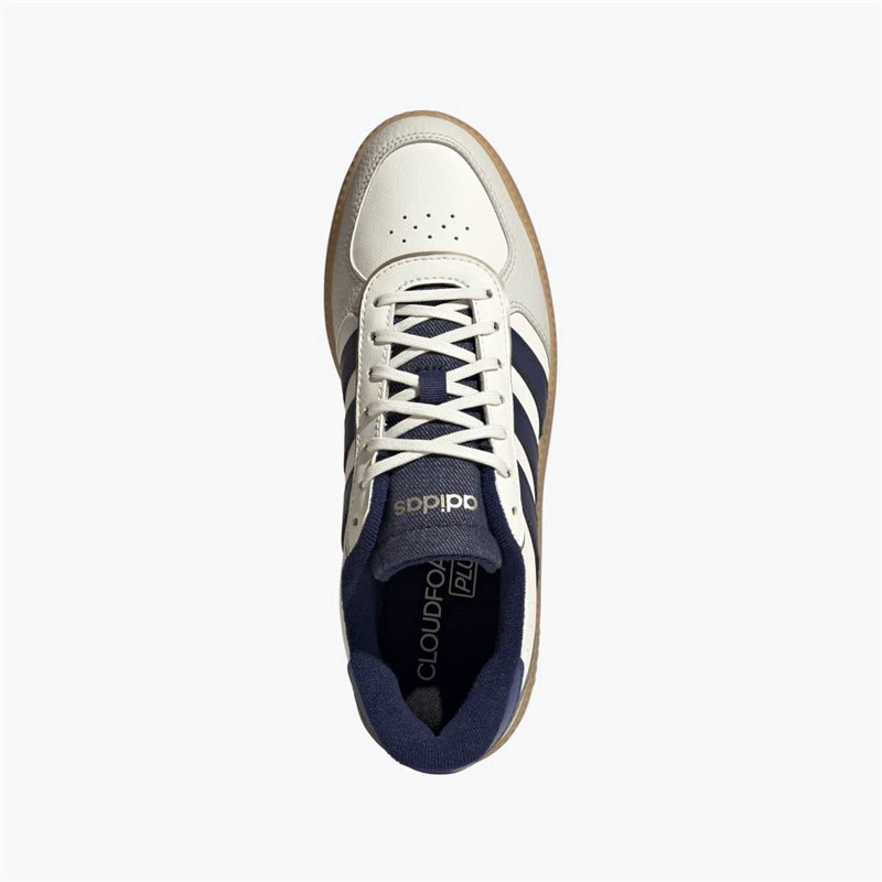 adidas Womens Breaknet Sleek Trainers Core White/Dark Blue/Royal Blue