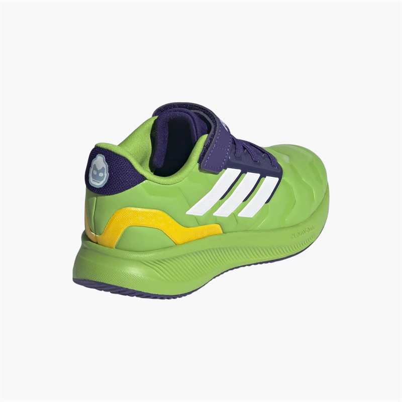 adidas Kids adidas X Marvel Iron Hulk Runfalcon 5 Trainers Semi Solar Green/Cloud White/Collegiate Purple