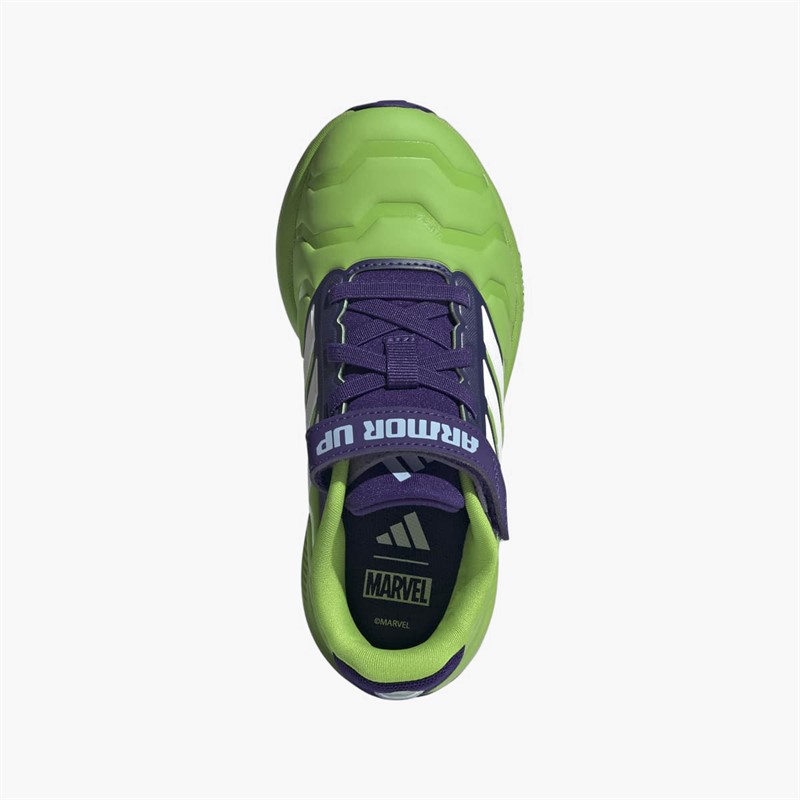 adidas Kids adidas X Marvel Iron Hulk Runfalcon 5 Trainers Semi Solar Green/Cloud White/Collegiate Purple