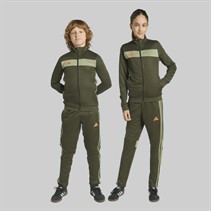 adidas Junior Tiro 25 Essentials Tracksuit Night Cargo/Tent Green/Impact Orange