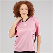 adidas Womens Tiro Boyfriend Fit T-Shirt True Pink/Black/White