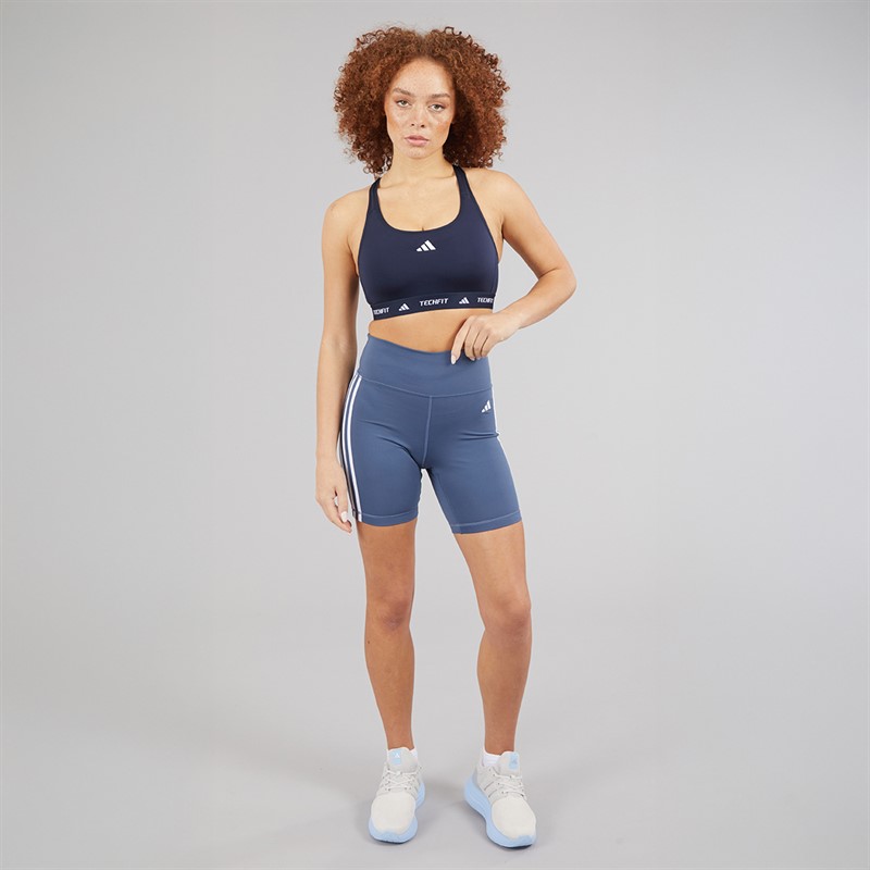 adidas Womens Techfit Medium Support Sports Bra Legend Ink