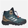 adidas Junior Terrex Mid Gore-Tex Waterproof Walking Boots Preloved Teal/Silver Metallic/Semi Lucid Blue