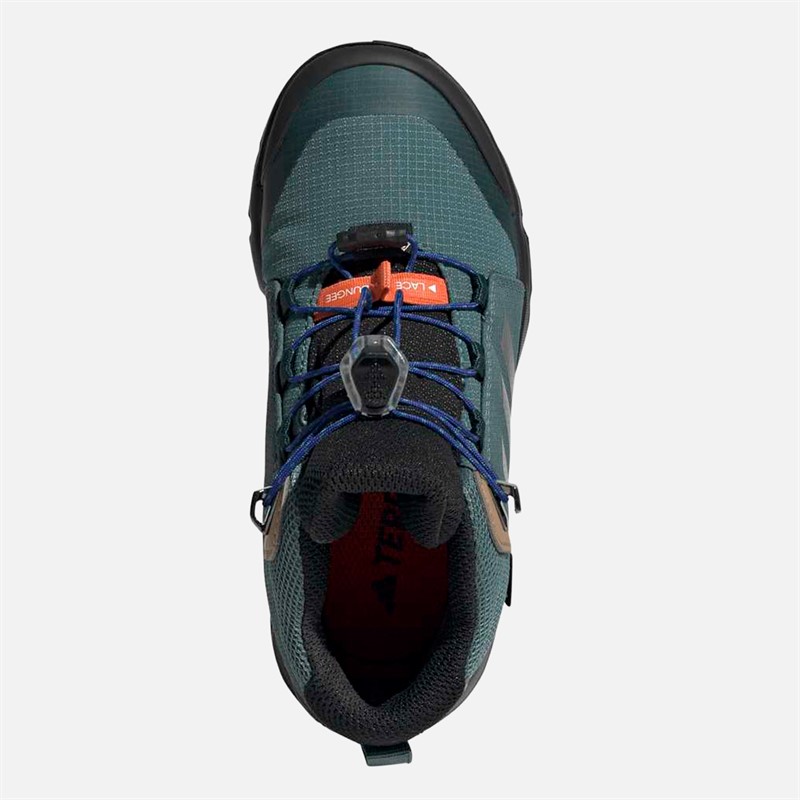 adidas Junior Terrex Mid Gore-Tex Waterproof Walking Boots Preloved Teal/Silver Metallic/Semi Lucid Blue