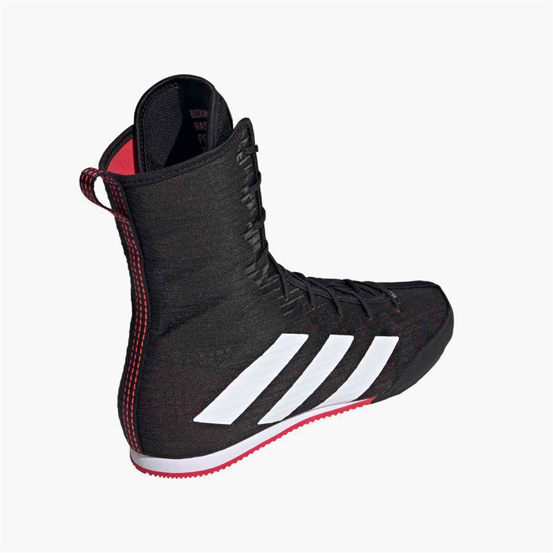adidas Mens Box Hog 4 Boxing Shoes Core Black/Cloud White/Pure Ruby
