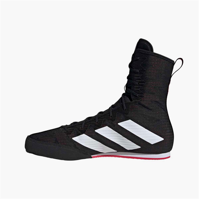 adidas Mens Box Hog 4 Boxing Shoes Core Black/Cloud White/Pure Ruby